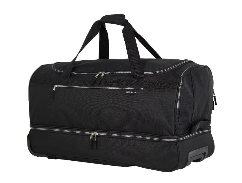 Traveler's Club® Luggage Fairfield 30-Inch Rolling Duffle with Drop Bottom in Black